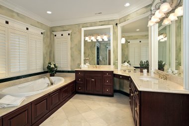 Luxury master bath clipart