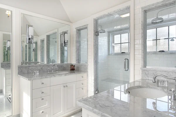 Master bath in new construction home — Stock Photo, Image