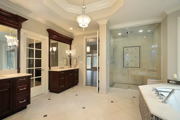 Hlavní koupelna v luxusní dům — Stock fotografie