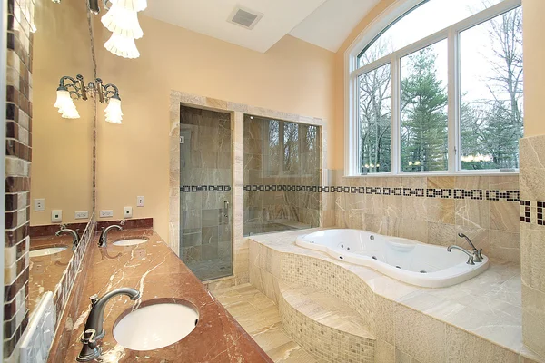 Baño principal en casa de lujo — Foto de Stock