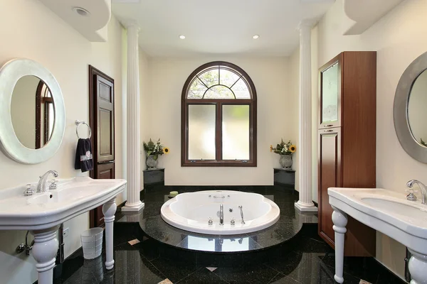 Hlavní koupelna s mramorovou vanou — Stock fotografie