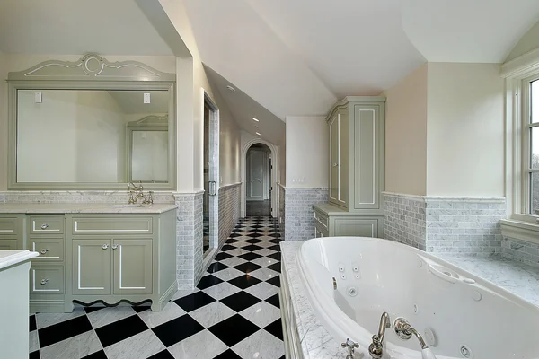 Master bath in new construction home — Stock Photo, Image