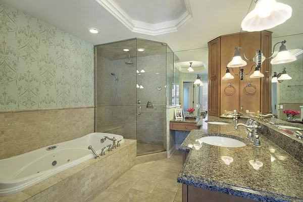 Baño principal en casa de lujo —  Fotos de Stock