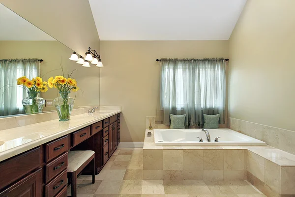 Baño principal en casa de lujo — Foto de Stock