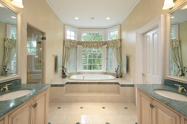 Master bath in luxury home