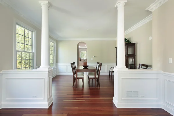 Dining room in new construction home — Stock Photo, Image