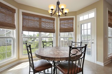 Eating area in luxury home clipart