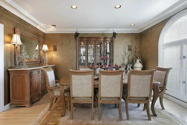 Dining room in brown tones — Stock Photo, Image
