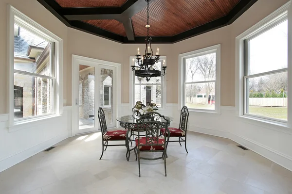 Eating area with circular ceiling — Stock Photo, Image