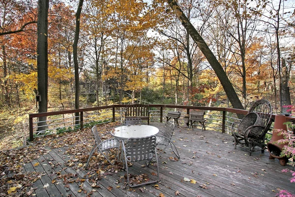 Deck in autumn — Stock Photo, Image