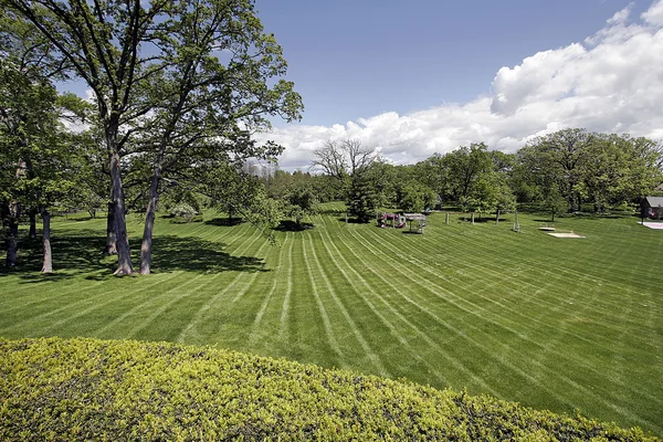 Landscaped grounds of luxury home — Stock Photo, Image