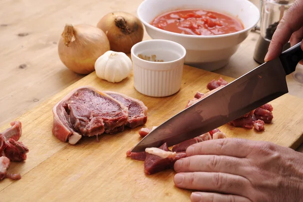 Chopping Lamb — Stock Photo, Image