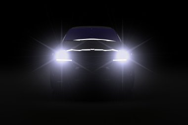 Car lights clipart