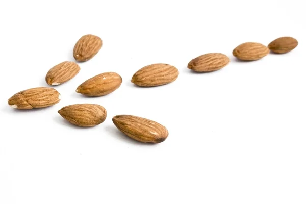 Almonds arrow — Stock Photo, Image