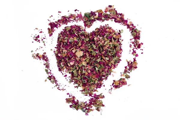 Heart from petals — Stock Photo, Image