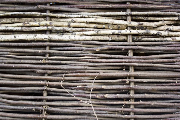 stock image Woven fence of branches