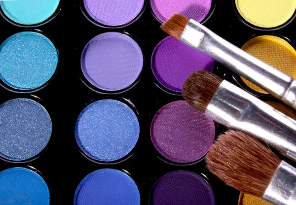 Lidschatten, eine mehrfarbige Make-up-Palette Stockfoto