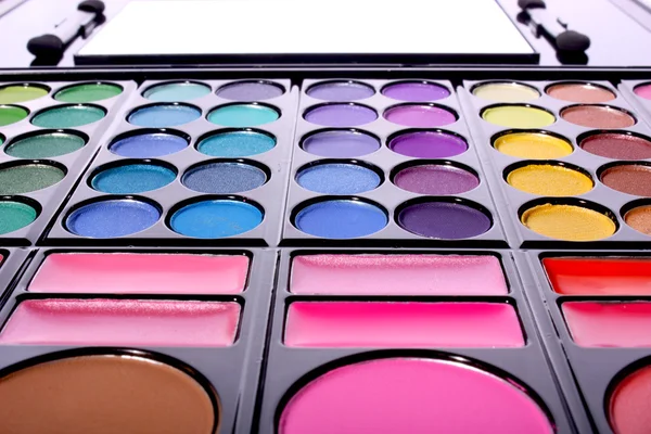Lidschatten, eine mehrfarbige Make-up-Palette Stockbild