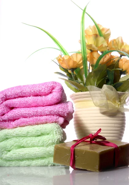 手作り石鹸との花束 — ストック写真