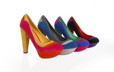 Multicolored shoes clipart