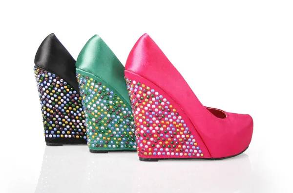 Cristal Encrusted Wedges Chaussures — Photo