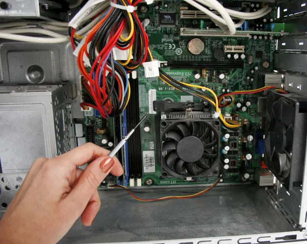 Reparatur-Prozessor des Computers — Stockfoto
