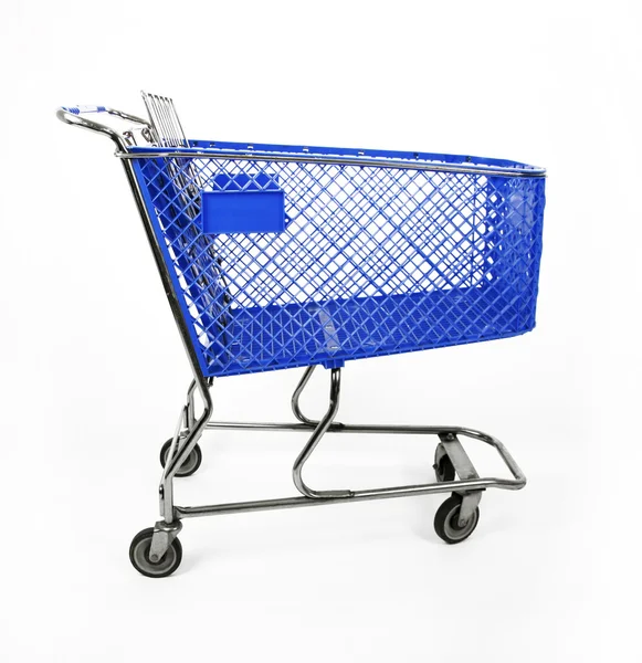 Mavi alışveriş sepeti — Stok fotoğraf