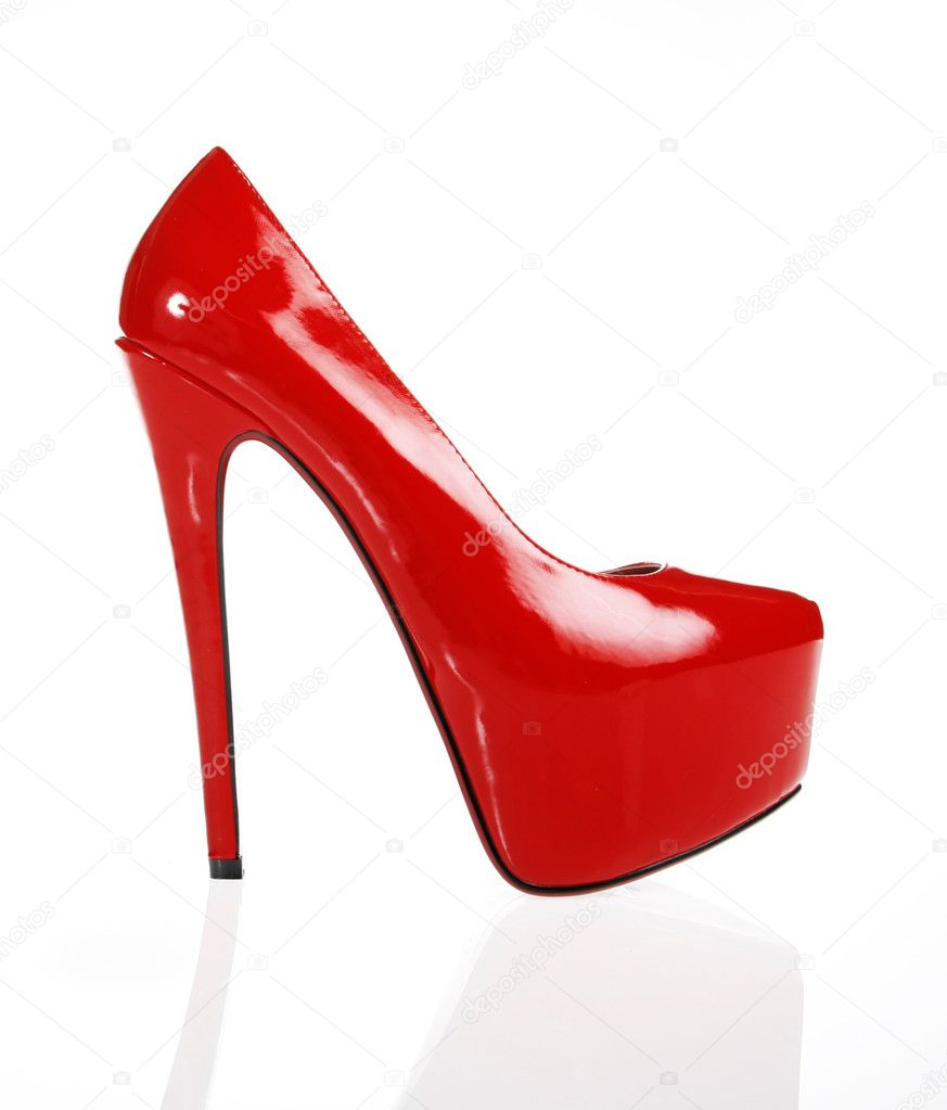 Red glitter shoe
