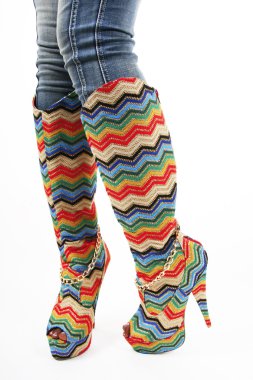 Multicolored Boots