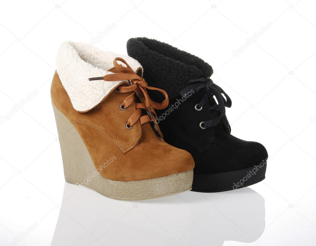 Fur Wedge Shoes