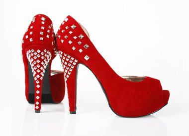 Studded red shoes clipart