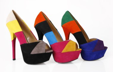 Color block shoes clipart