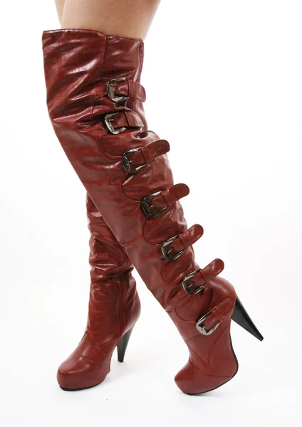 Sexy red boots — Stock Photo, Image