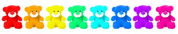 Çok renkli oyuncak ayılar — Stok fotoğraf