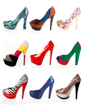 Colored shoes clipart