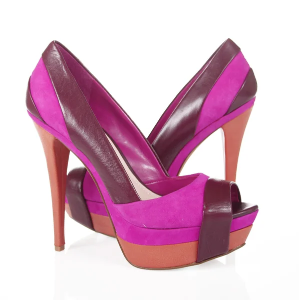 Sexy fialové boty — Stock fotografie