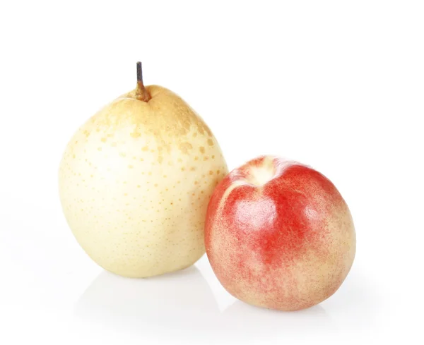 Päron och persika — Stockfoto