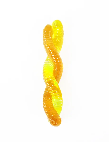 Spleciona gummy robaki — Zdjęcie stockowe