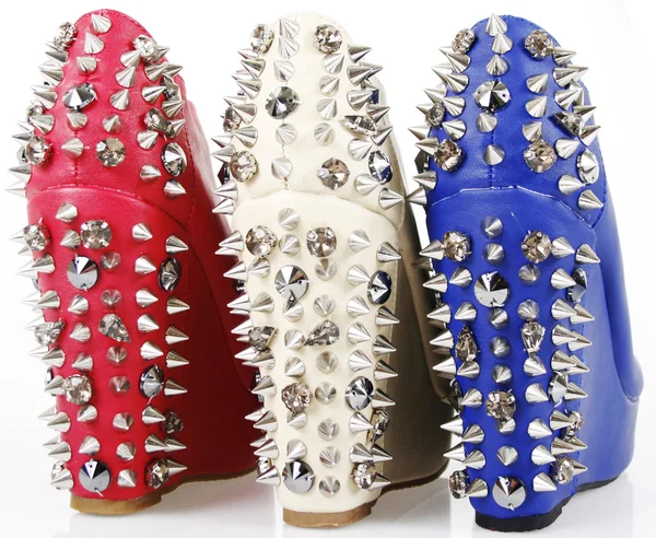 Spiked wedges shoes — Stock Photo, Image