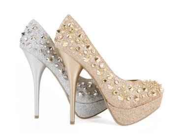 Glitter spiked shoes clipart