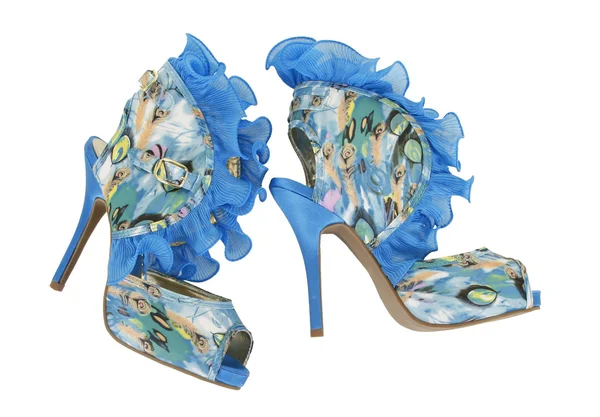 Muster blaue Schuhe — Stockfoto