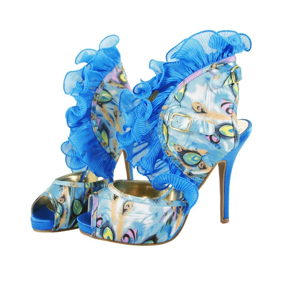 Pattern blue shoes — Stock Photo, Image
