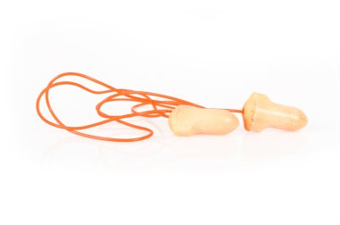 Orange ear plugs clipart