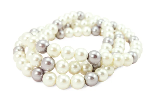 Perełki perły białe i czarne — Zdjęcie stockowe