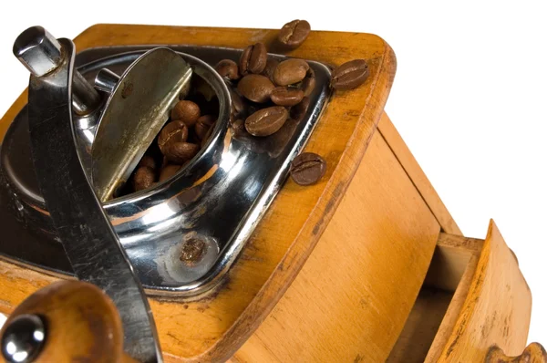 Old wooden coffee mil — Stock Photo, Image