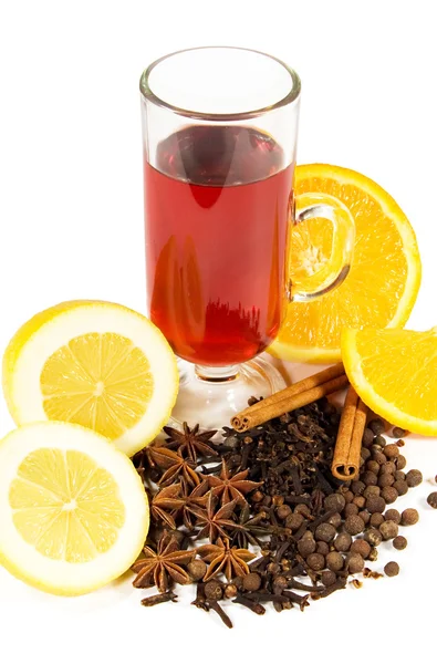 A glass of mulled win — Stock Photo, Image