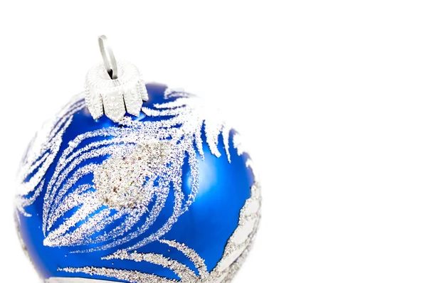 青いガラス クリスマス ボール — ストック写真