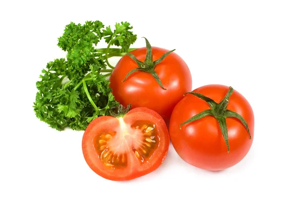 Tomaten mit Petersilie — Stockfoto