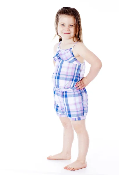 Young pretty girl with hands on hips — Stock Photo, Image