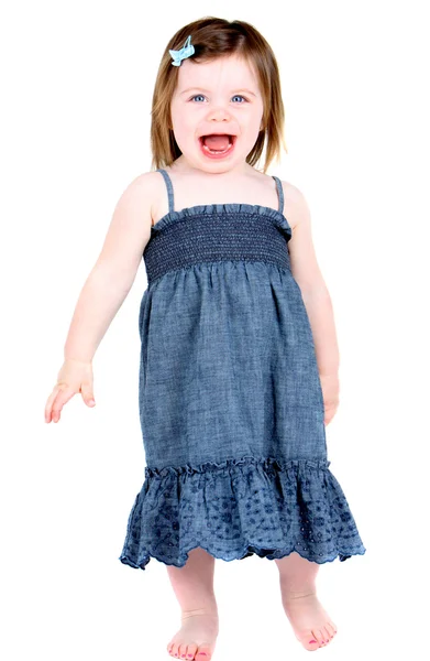 Very cute excited little girl — Stock Photo, Image